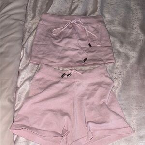 Soft Knit tube top and Pink Lounge Shorts set
